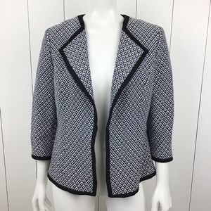 Kasper 8 Jacket Textured Tweed Blue White Black